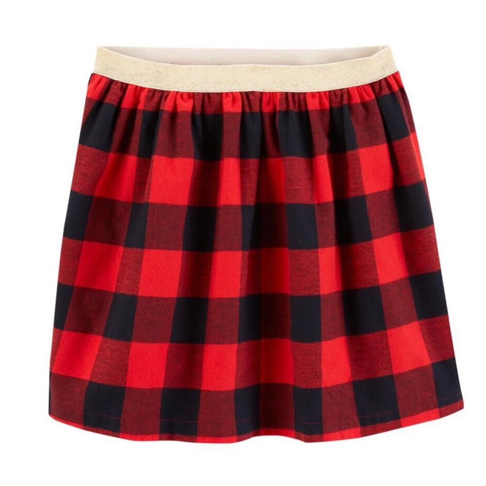 NEW Carter's Buffalo Plaid Twirl Skirt Red Black Flannel Girl's 6/6X